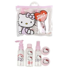 Brne Toilettaske Hello Kitty Pink 100 % PVC 3,5 x 14 x 18 cm 6 Dele