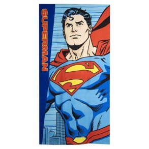 Strandh�ndkl�de Superman Bl� 70 x 140 cm