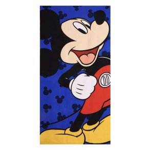 Strandh�ndkl�de Mickey Mouse R�d 70 x 140 cm