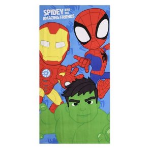 Strandh�ndkl�de Spidey Bl� 70 x 140 cm