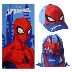 Strandh�ndkl�de Spider-Man Bl� 70 x 140 cm