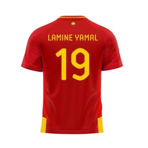 Kort�rmet fodboldtr�je til m�nd RFEF Home Jsy 24 Lamine Yamal