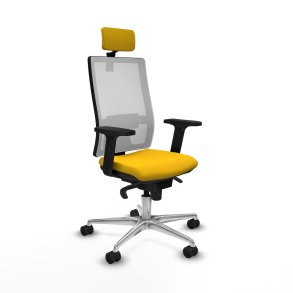 Kontorstol med hovedgrde Piqueras y Crespo 2D086N2 Gul