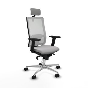 Kontorstol med hovedgrde Piqueras y Crespo 2D086N2 Lysegr