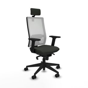 Kontorstol med hovedgrde Piqueras y Crespo 2D066N2 Sort