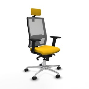 Kontorstol med hovedgrde Piqueras y Crespo 2D086N2 Gul