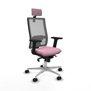 Kontorstol med hovedgrde Piqueras y Crespo 2D086N2 Pink