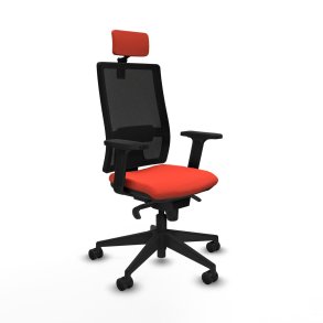 Kontorstol med hovedgrde Piqueras y Crespo 2D066N2 Mrk orange