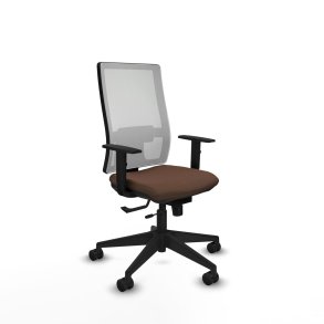 Kontorstol Piqueras y Crespo 1D066N0 Hvid Mrkebrun