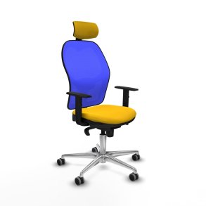 Kontorstol med hovedgrde Piqueras y Crespo 1D086G2 Gul