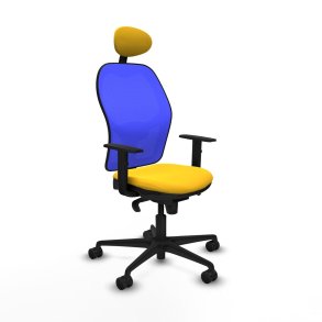 Kontorstol med hovedgrde Piqueras y Crespo 1D036N1 Gul