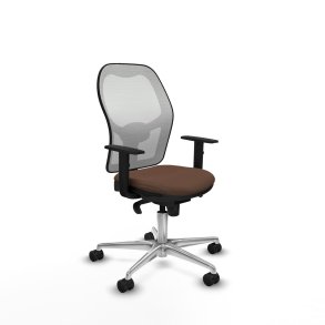 Kontorstol Piqueras y Crespo 1D086N0 Hvid M�rkebrun