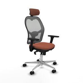 Kontorstol med hovedg�rde Jorquera Piqueras y Crespo 3D086N2 Brun Gr�