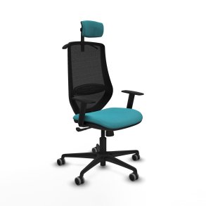 Kontorstol med hovedg�rde Mardos Piqueras y Crespo D036G2H Turkisbl�
