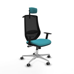 Kontorstol med hovedg�rde Mardos Piqueras y Crespo D086G2H Turkisbl�