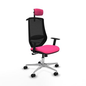 Kontorstol med hovedg�rde Mardos Piqueras y Crespo D086N2H Pink