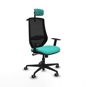 Kontorstol med hovedg�rde Mardos Piqueras y Crespo D036G2H Turkisbl�