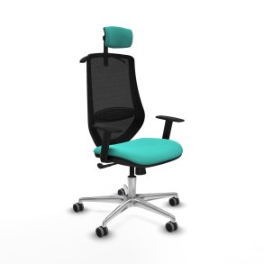 Kontorstol med hovedg�rde Mardos Piqueras y Crespo D086G2H Turkisbl�