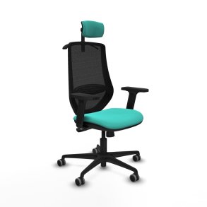 Kontorstol med hovedg�rde Mardos Piqueras y Crespo D036G2H Turkisbl�