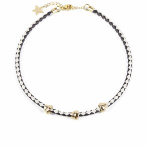 Halskde til kvinder Shabama Namibia Kobber guld-belagt Lder 38 cm St 3 Dele