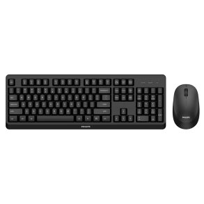 Tastatur og tr�dl�s mus Philips Sort Qwerty US