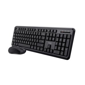 Tastatur og tr�dl�s mus Trust TKM-350 Sort QWERTY