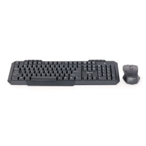 Tastatur og mus GEMBIRD KBS-WM-02 Sort Monochrome QWERTY Qwerty US