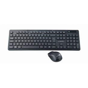 Tastatur og mus GEMBIRD KBS-WCH-03 Qwerty UK Sort Monochrome QWERTY Qwerty US