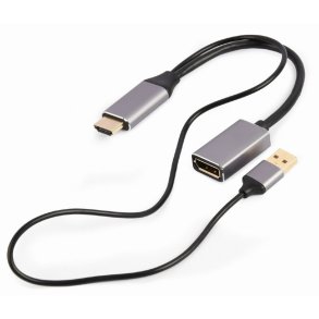 DisplayPort til HDMI-adapter GEMBIRD A-HDMIM-DPF-02 Sort 4K Ultra HD