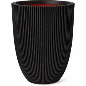 Vase Capi Europe GROOVE NL Sort Plastik 34 x 34 x 46 cm 34 x 34 x 36 cm