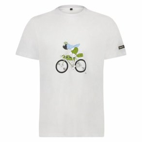 Kortrmet T-shirt til Mnd Shimano Sentiero Ltd Hvid