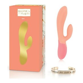 Dual Stimulation Vibe Rianne S Essentials Xena Rabbit Orange Koral