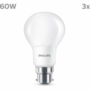 LED-lampe Philips 60 W Mat Varm hvid F 8 W 60 W B22 3 enheder (2700 K)