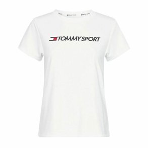 Kortrmet T-shirt til Mnd Tommy Hilfiger Logo Chest Hvid
