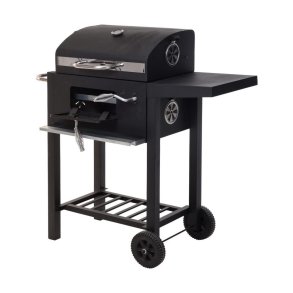 Trkulsgrill med Lg og Hjul 48,5 x 36 x 96 cm Sort
