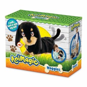 Bamse Animagic Waggles on the go med lyd Brun
