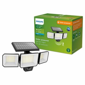 Solcelledrevet spotlight Philips 8,7 W 5000 K 29 x 11,7 x 16,8 cm Sort Solar