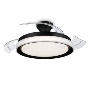 Loftsventilator med lys Philips Atlas Hvid Sort Metal