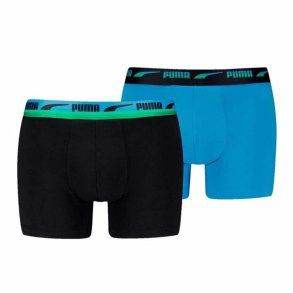 Boxershorts til mnd Puma Gradient Waistband 2P Bl Sort 2 enheder