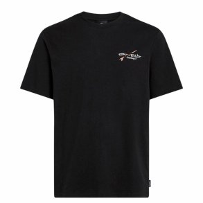 Kort�rmet T-shirt til M�nd O'Neill Retro Back Print Sort