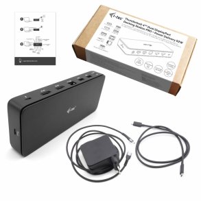 USB Hub i-Tec TB4DUALDPDOCKPDPRO Sort