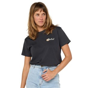 Kort�rmet T-shirt til Kvinder Rip Curl Waikiki Standard Sort