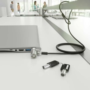 Sikkerhedskabel Aisens ASLK-D45K06-BK Sort 1,5 m