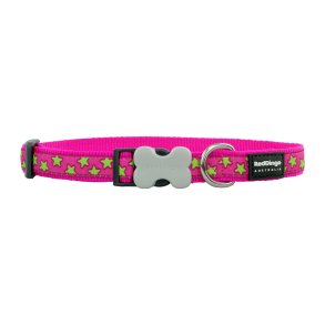 Hundehalsbnd Red Dingo Stars 20-32 cm Pink Rd