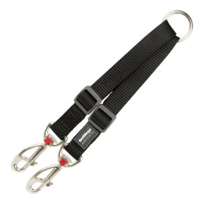 Vedhft snor 2 hunde Red Dingo Sort black (2 x 25-34 cm)