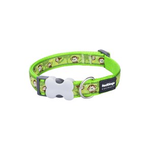 Hundehalsbnd Red Dingo STYLE MONKEY LIME GREEN 15 mm x 24-36 cm
