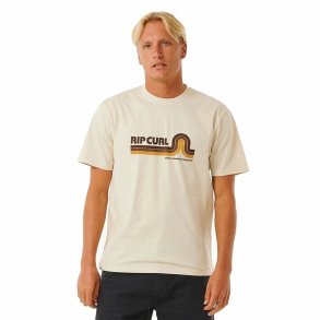 Kortrmet T-shirt til Mnd Rip Curl Surf Revival Mumma Varm hvid