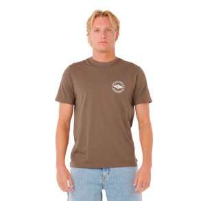 Kort�rmet T-shirt til M�nd Rip Curl Staple Lys brun
