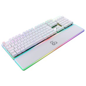 Tastatur Newskill NS-KB-GUNGNYR-GAT-RE Hvid Spansk qwerty QWERTY