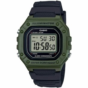 Herreur Casio W-218H-3AVEF Sort Grn